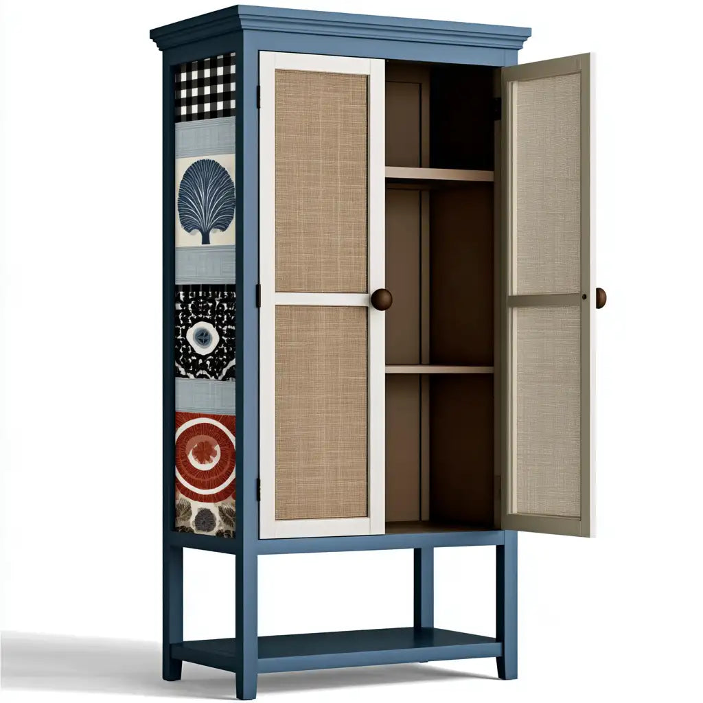 Sedia pieghevole da esterno dal design essenziale, azzurro, per la casa