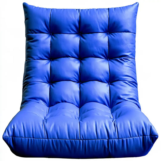 Poltrona senza braccioli dal design essenziale, blu, per la casa